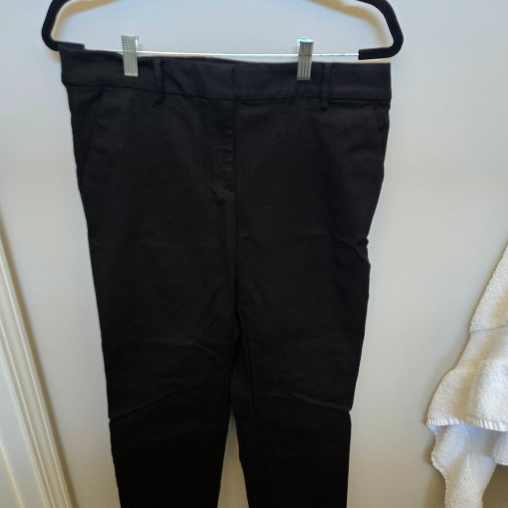 LOFT Curvy Riviera Slim Pants in Doubleweave - Black - Size 8